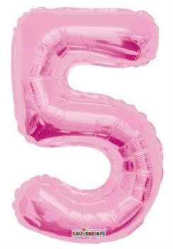 14" Foil Balloon nº5 - Baby Pink