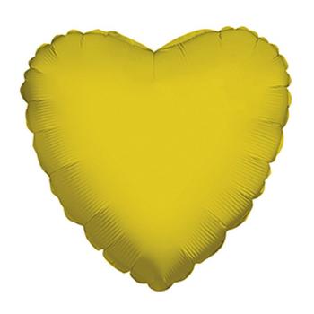 Balão Foil 9" Coração - Ouro