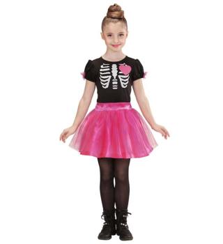 Fato Bailarina Esqueleto - Tamanho 4-5 Anos