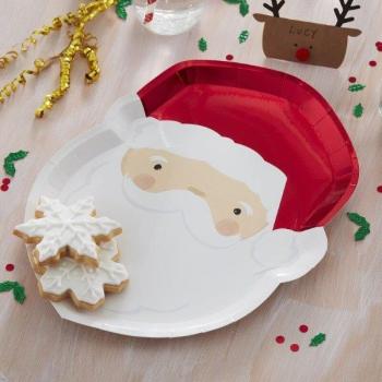 Santa Claus Cut Out Plates GingerRay