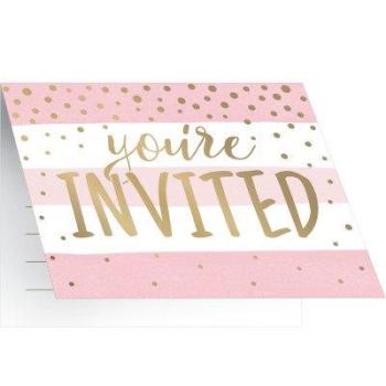 Pink Gold Celebration Invitations