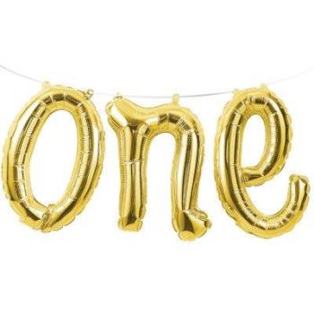 One Gold Foil Balloons Wreath Creative Converting