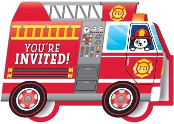 Fire Truck Invitations