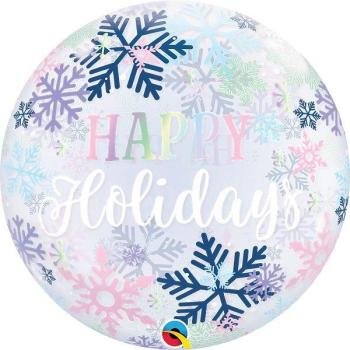 Bubble 22" Happy Holidays Qualatex