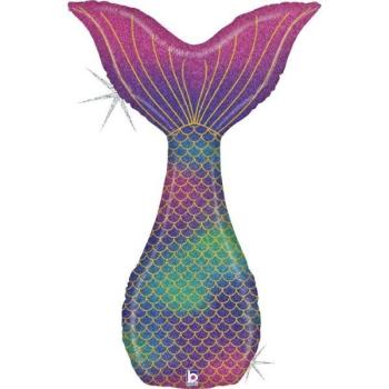 46" Glossy Mermaid Tail Foil Balloon Grabo