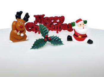 Cheerful Christmas Scenery Cake Toppers Anniversary House