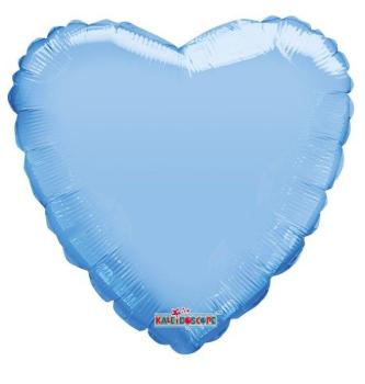18" Heart Foil Balloon - Pale Blue Macaroon Kaleidoscope