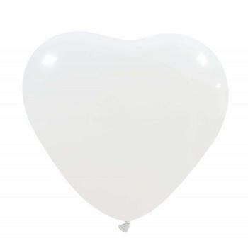 Heart Balloon 45 cm per unit - White XiZ Party Supplies