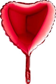 Balão Foil 9" Coração - Vermelho Grabo