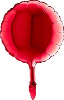 9" Round Foil Balloon - Red