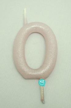 Candle 6cm nº0 - Baby Pink Glitter
