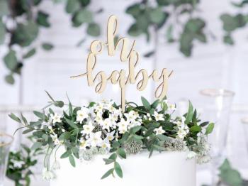 Wooden Topper "Oh baby" PartyDeco