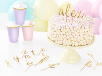 Alphabet Cake Toppers