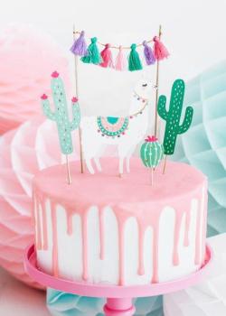Llama Cake Toppers PartyDeco