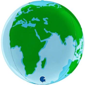 Globo Foil 4D de 15" Esfera Planeta Tierra Grabo