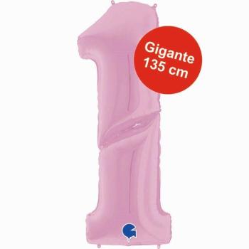 Globo Foil Gigante 64" nº1 - Pastel Pink Grabo