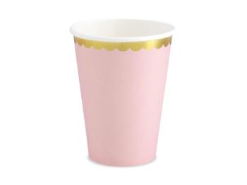 Vasos de Cartón Rosa Gold PartyDeco