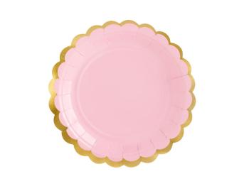 Rose Gold Cardboard Plates PartyDeco