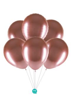 25 32cm Chrome Balloons - Rose Gold XiZ Party Supplies