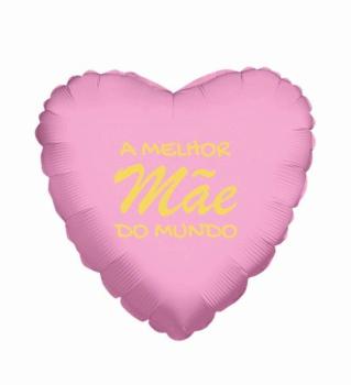 Balão Foil 18" A Melhor Mãe do Mundo Rosa-Ouro XiZ Party Supplies