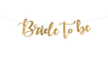 Bride To Be Script Gold Wreath