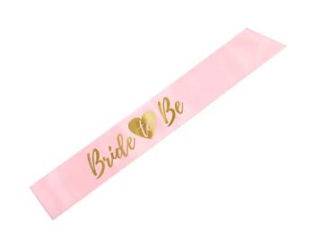 Bride To Be Pink Sash with Heart PartyDeco