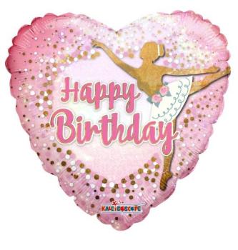 Foil Balloon 18" Happy Birthday Ballerina