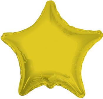 Globo de foil con forma de estrella de 4" - oro