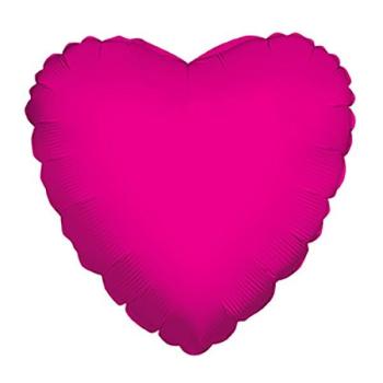 9" Heart Foil Balloon - Fuchsia