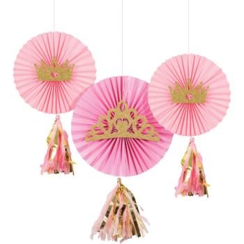 Princess Paper Fans with Tassel