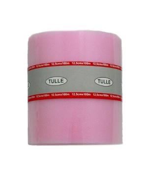 Rollo de tul 12,5cm x 100m - Rosa Bebé XiZ Party Supplies