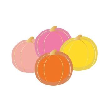 Colorful Pumpkin Plates Talking Tables