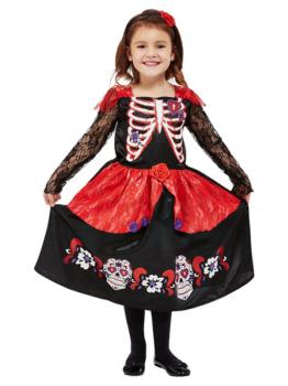 Mexican Skulls Girl Costume - 1-2