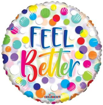 18" Feel Better Dots Foil Balloon