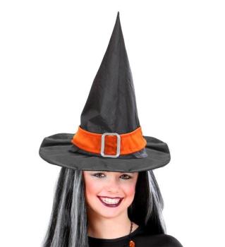 Witch Hat with Orange Ribbon