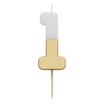 White & Gold Candle nº1