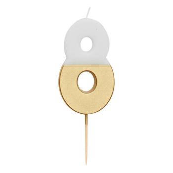 White & Gold Candle nº8