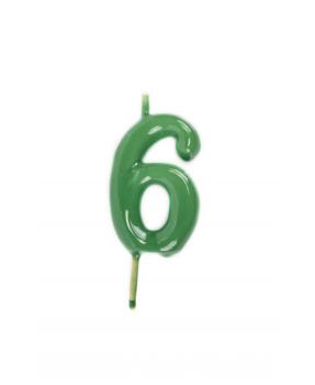 Candle 6cm nº6 - Green