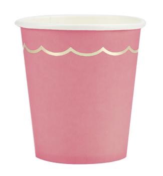 Gold Rim Cups - Pink