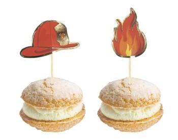 Firefighter CupCake Toppers Tim e Puce