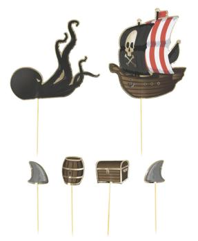 Pirate Cake Toppers Tim e Puce