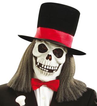 Skull Hat with Wig and Mask Widmann