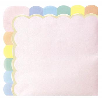 Napkins with gold border - Pink Macaroon Tim e Puce