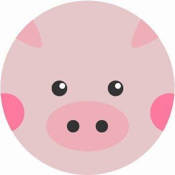 Farm Animals Badge - Pig