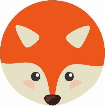 Forest Animals Badge - Fox XiZ Party Supplies