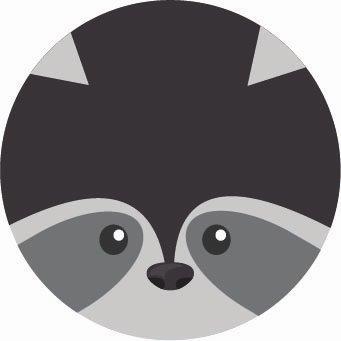 Forest Animals Badge - Raccoon XiZ Party Supplies