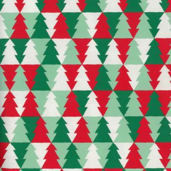 Green and Red Geometric Trees Wrapping Paper Roll XiZ Party Supplies