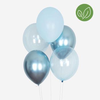 All Blue Glossy Balloons