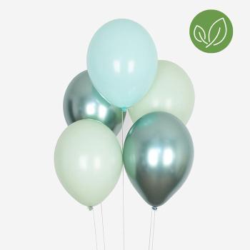 Glossy All Green Balloons My Little Day
