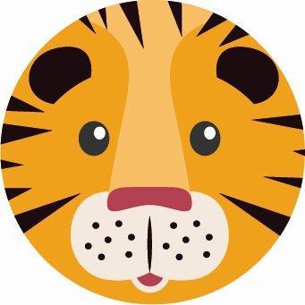 Jungle Animals Badge - Tiger XiZ Party Supplies